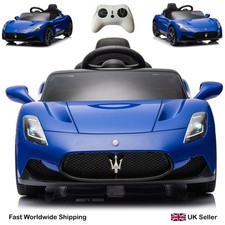 Maserati MC20 Car 12V Kids Electric Ride On Car Blue with Parent Remote Control