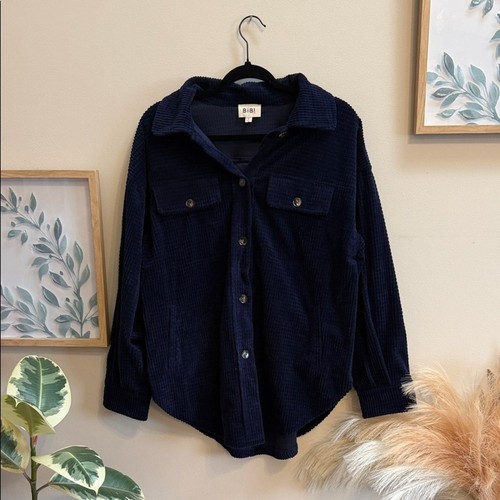 BiBi Midnight Blue Corduroy Shirt