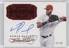 2017 Panini Flawless Debut Signatures Ruby 15/20 Nomar Mazara #FDS-NM Auto 0u8k