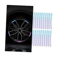 20PCS Reflective Car Wheel Decorative Stripe Stickers, Anti Scratch Multicolor