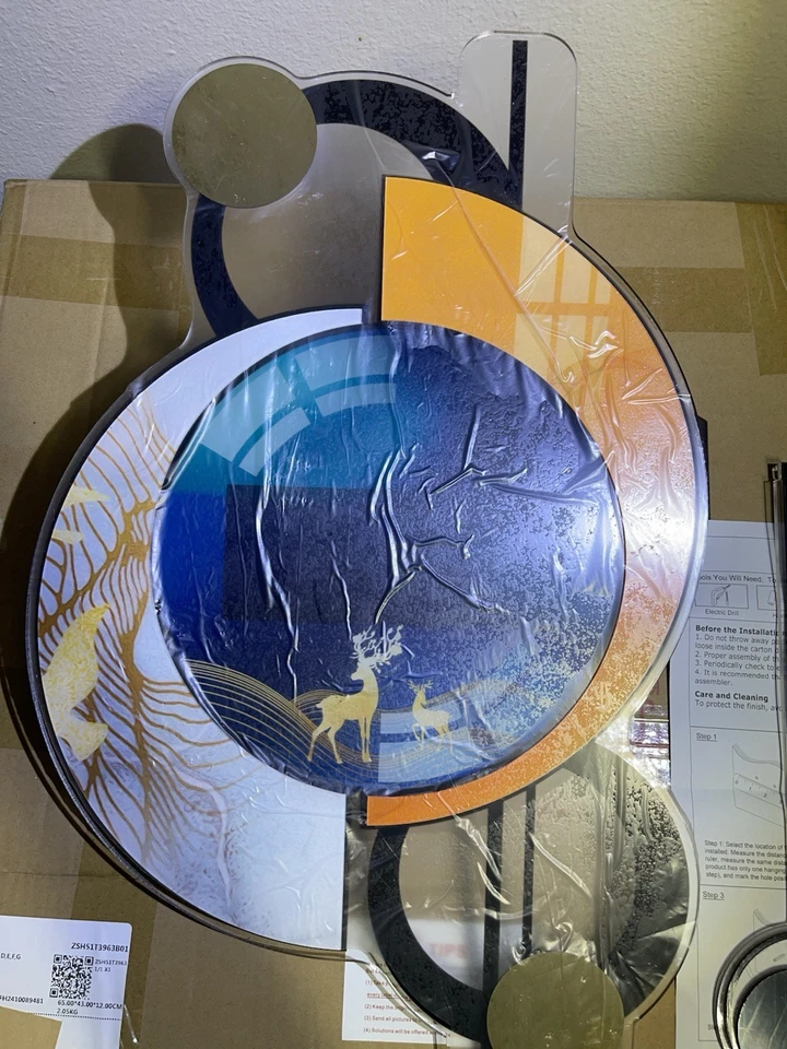 Led Digital Wall Clock 3D Luminous Creativity Wall Clock Led Clock New Open Box. - Image 3 of 4