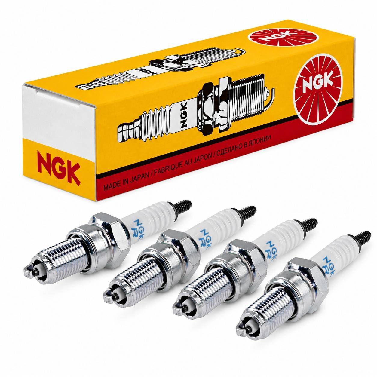 10 Candele Accensione NGK Con Sede Piana M12x1,25 DR7ES 18mm 1,6mm - Immagine 7