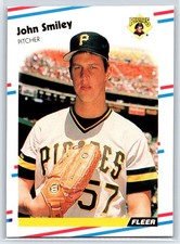 1988 Fleer John Smiley Rookie Pittsburgh Pirates RC #340
