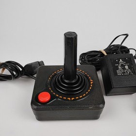 Atari 2600 Console Woody 4-Switch CX-2600 A Bundle Pac-Man Joystick Tested Works
