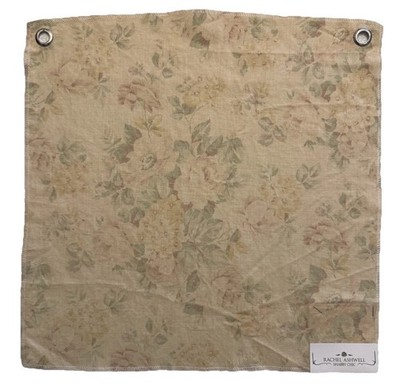 Vintage  Rachel Ashwell Shabby Chic Cluster Butter Pale Pink Linen Cotton Swatch