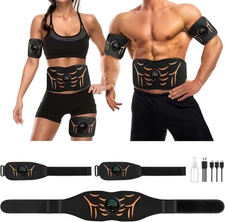 Ab Stimulator Muscle Toner Belt - Power Ab Electronic Muscle Stimulator with 6 M