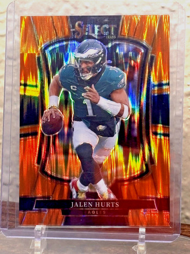 2025 Panini Select - Premier Level Jalen Hurts #190 Orange Shock Prizm /399
