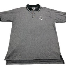 VTG 90s Chicago White Sox Polo, Houndstooth Print, Dynasty Brand, Size L
