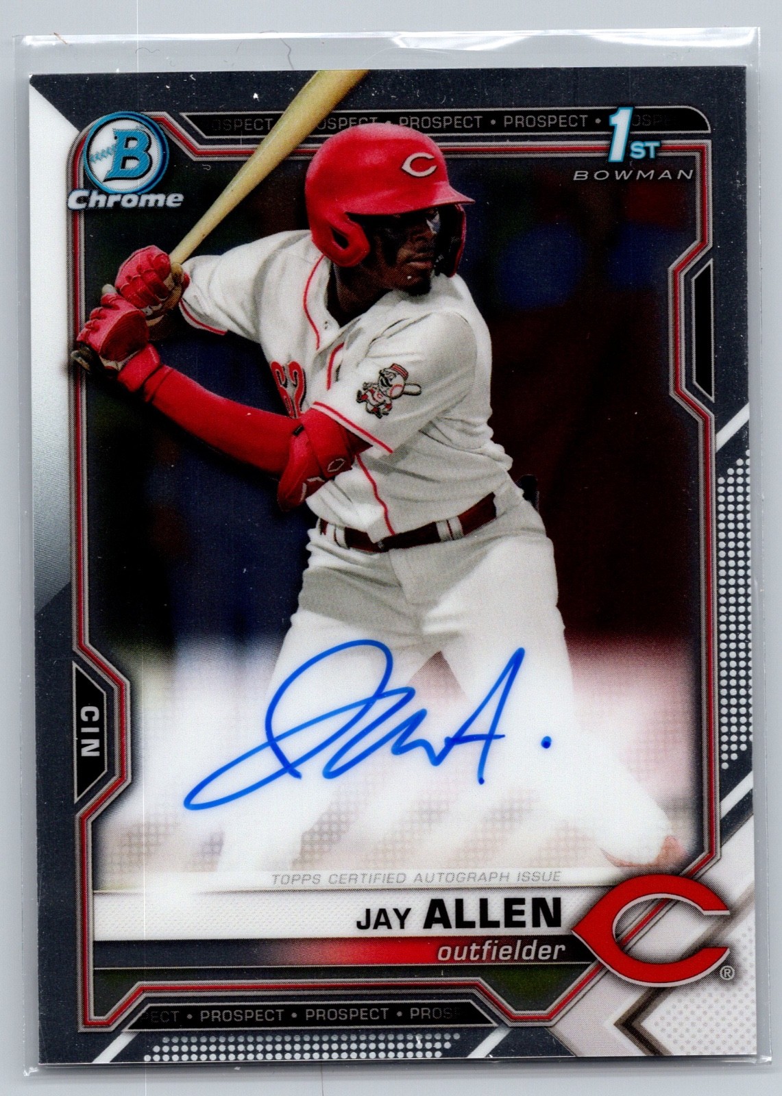 2021 Bowman Draft Chrome Jay Allen 1st Auto #CDA-JA Cincinnati Reds
