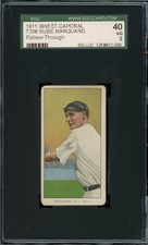 1909-1911 T206 Rube Marquard Follow Through New York Giants HOF SGC 3
