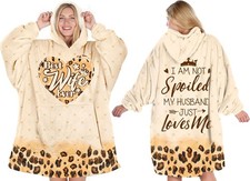 Wearable Blanket Hoodie Mom Best Wife Ever Hoodie Blanket Cozy Gift Christmas