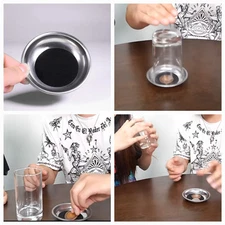 Magic Trick Coin Thru Glass - Gimmick Coaster Penetration Trick
