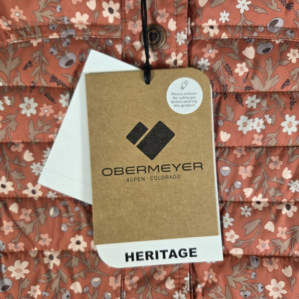 Camisa Obermeyer Willa Hinchada Adolescentes Niñas Mediana Rosa Acolchada Chaqueta Ligera Foto 3 de 4