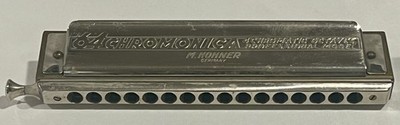 Vintage Hohner 64 Chromonica Harmonica 280 Key of C with Case /Wrapper Germany