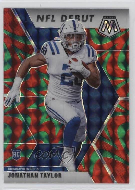 2020 Panini Mosaic NFL Debut Reactive Green Prizm Jonathan Taylor #276 0sf1