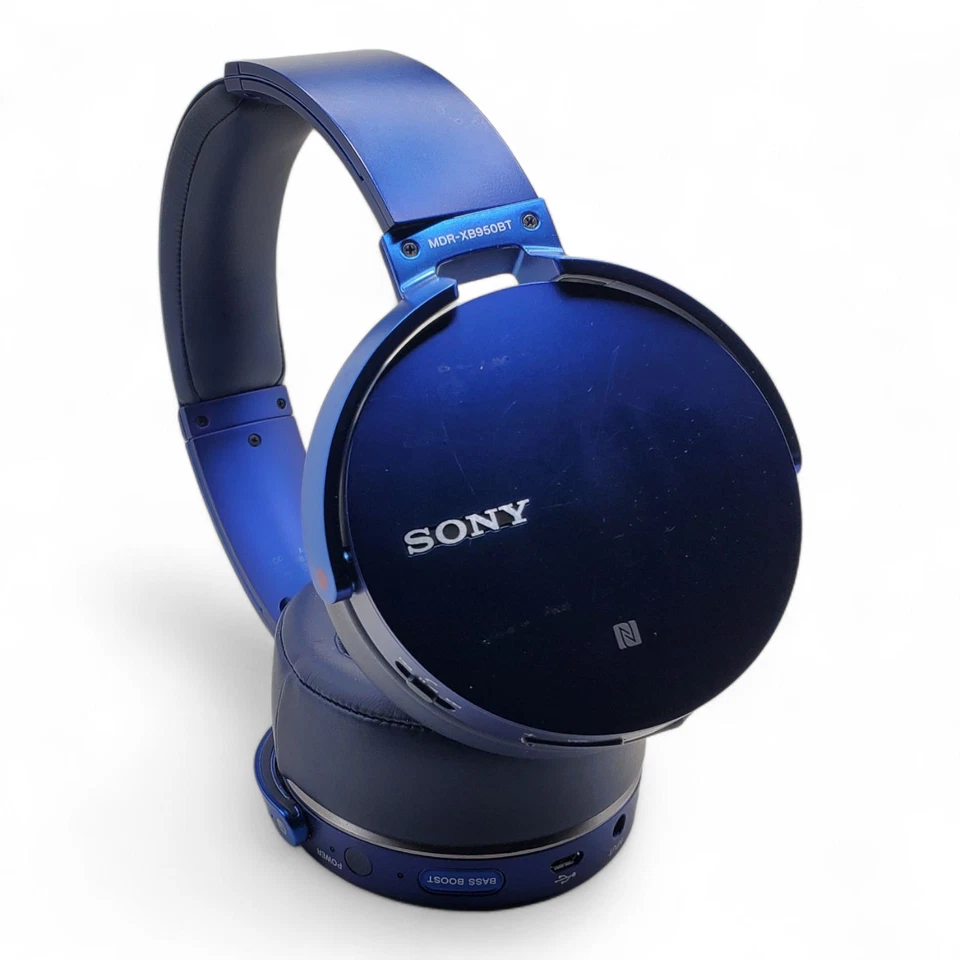 Sony MDR-XB950BT Wireless Bluetooth Headphones Blue – Excellent Condition - Image 3 of 4