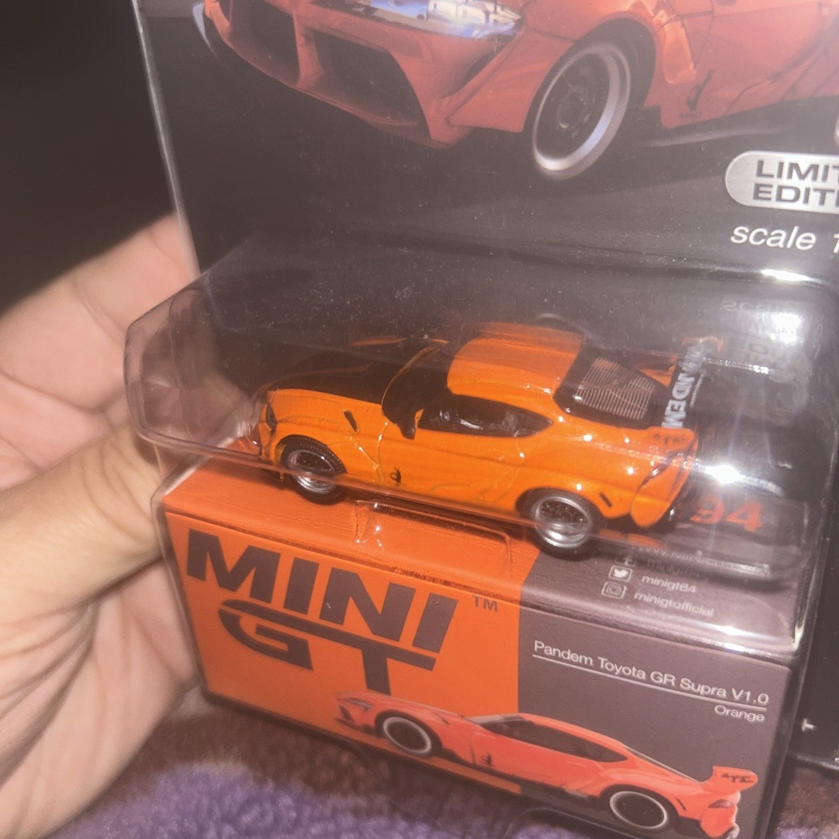 Mini GT Pandem Toyota GR Supra V1.0 Limited 294 Orange New Sealed