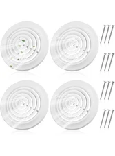 10" Therwen 4 Piece 10 Inch Round Vent Duct Cover, Ceiling Diffuser HVAC Vent 