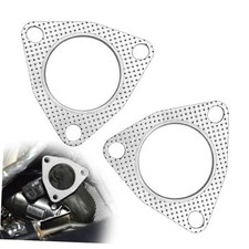 Exhaust Gasket Set 2 Inch 3-Bolt, 2PCS High Temperature Flange Gaskets for