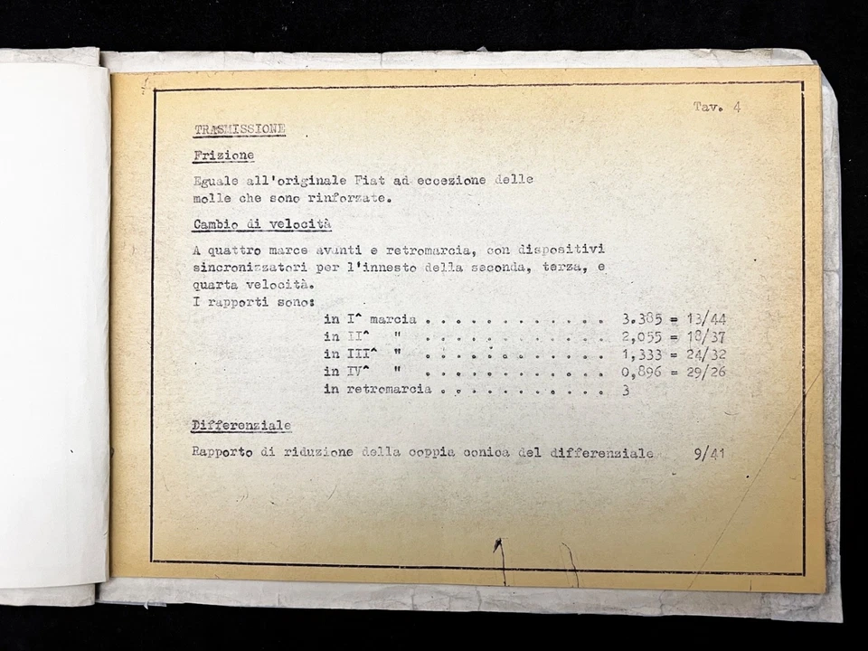 Fiat Abarth 850 TC Turismo Competizione manuale uso manutenzione originale - Immagine 3 di 4