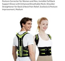 Posture Corrector for Women and Men, Invisible Full Back Support Brace Size : M