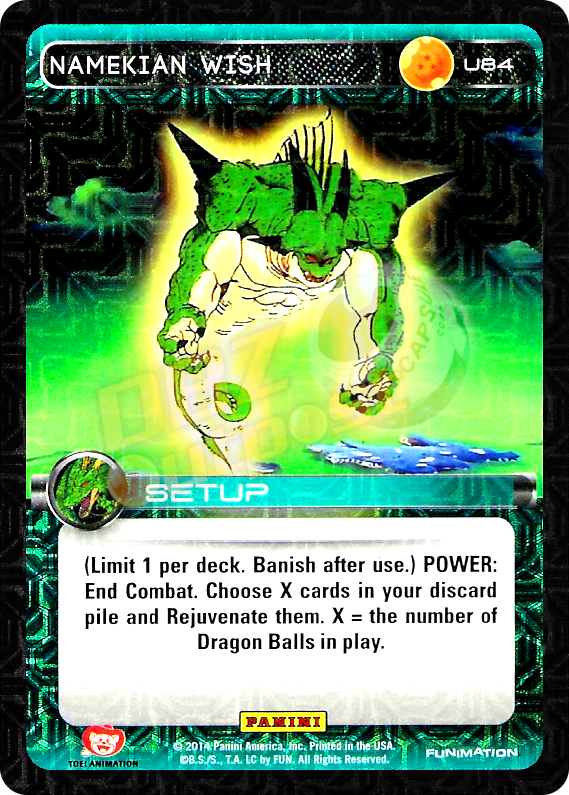 DBZ Dragon Ball Z TCG Card Panini Premiere U84 Namekian Wish Foil