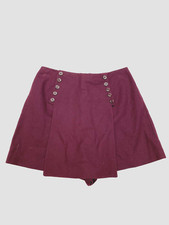 Vintage Bobbie Brooks culottes skirt Burgandy Colored USA made, 26" size 8