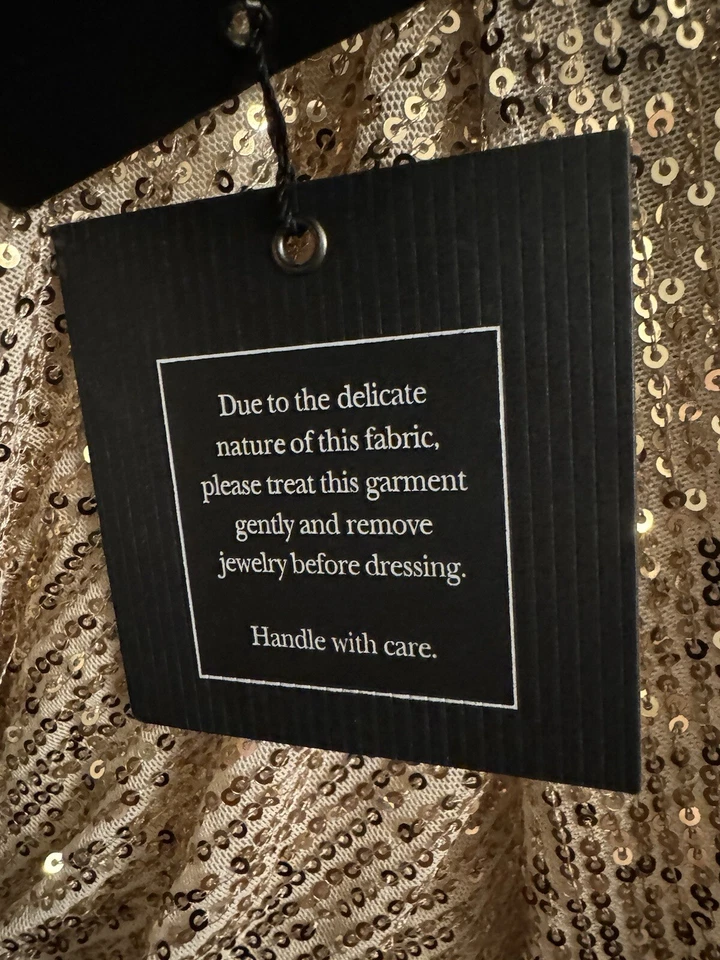 Vestido IEENA Mac Duggal Baile de graduación Talla 20 Crema Beige Lentejuelas Formal Madre Hermana Novia Foto 4 de 4