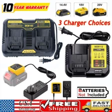 Li-ion Charger For Dewalt 20V 20 Volt Max Lithium Battery Replaces DCB107 DCB102