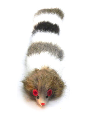 Dat Darn Raccoon Tail Rabbit Fur Cat Toy