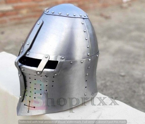 Medieval 14 Century Helmet Helmet For Buhurt & HMB Legal Combat Armour - Foto 2 di 5