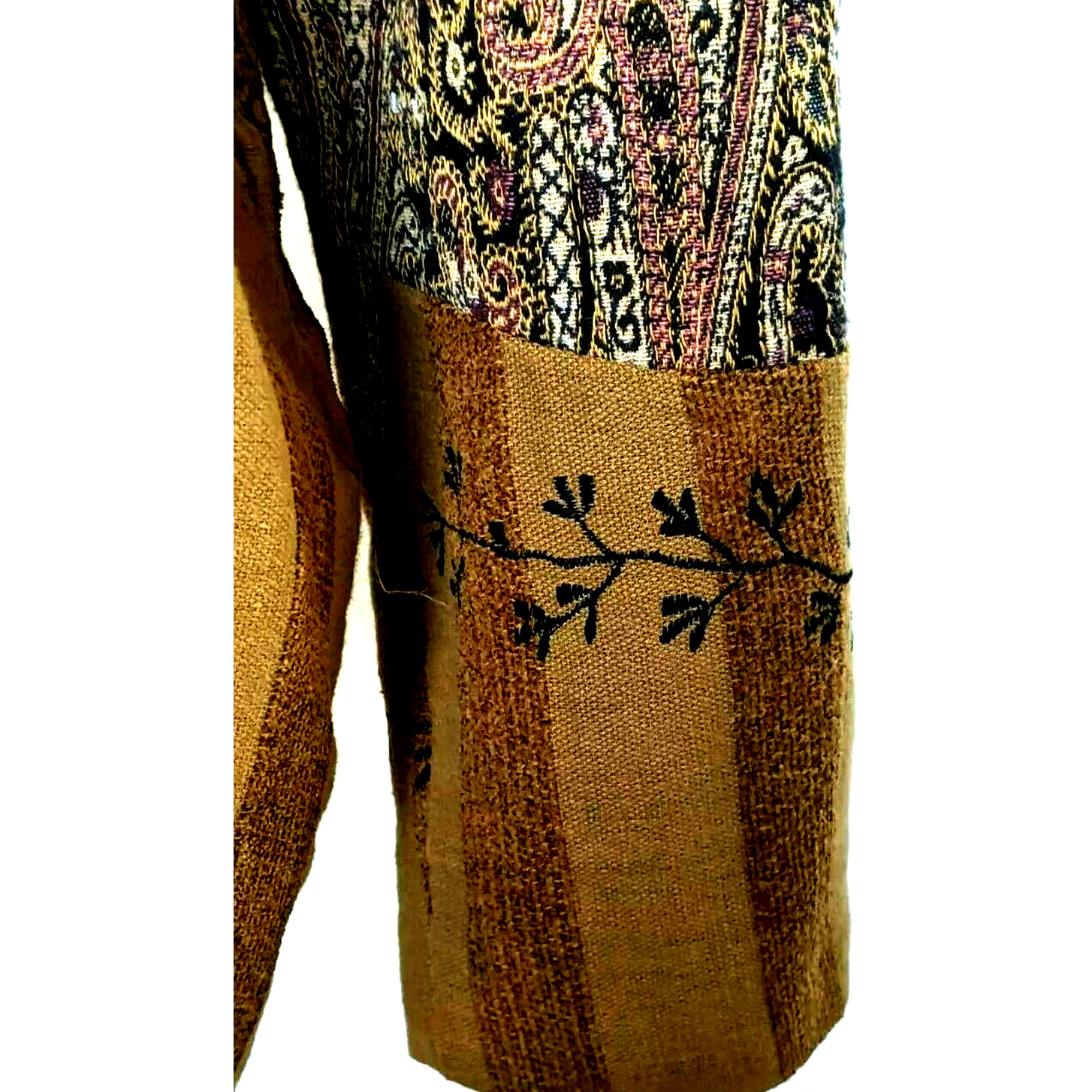 Indigo Moon Jacket Patchwork Blazer Boho Embroide… - image 3