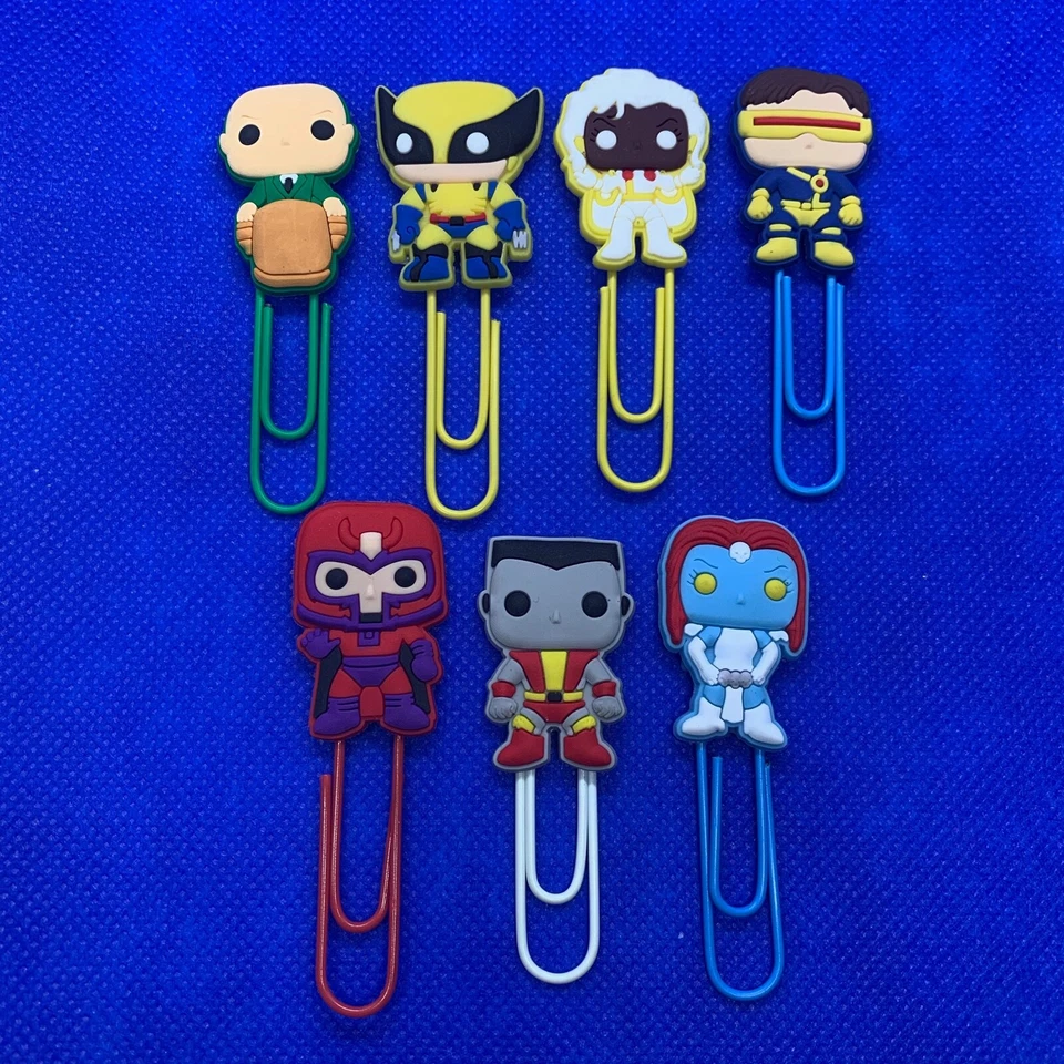 The X-Men Bobblehead Paperclip Bookmark [Superhero] Wolverine Cyclops Storm NEW