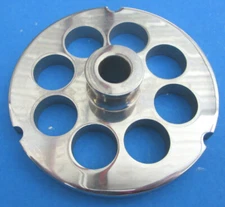 #32 x 3/4" Meat Grinder Plate  w/ Hub  STAINLESS fits Hobart Tor-Rey LEM & More