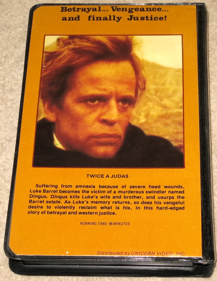 TWICE A JUDAS Klaus Kinski UNICORN VIDEO Spaghetti Western U.S. VHS (1968) - Image 3 of 4