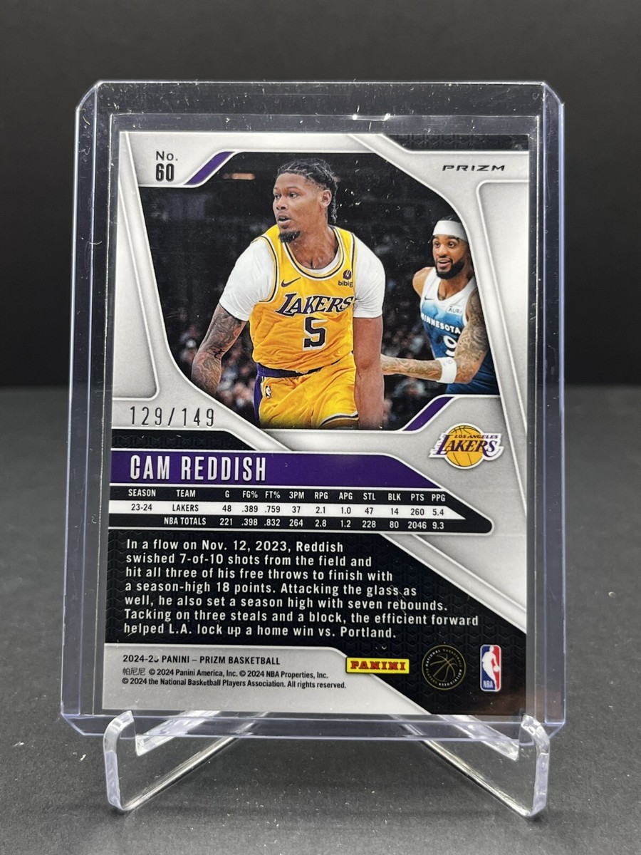 2024-25 Panini Prizm - Cam Reddish #60 Purple Ice Prizm /149 for