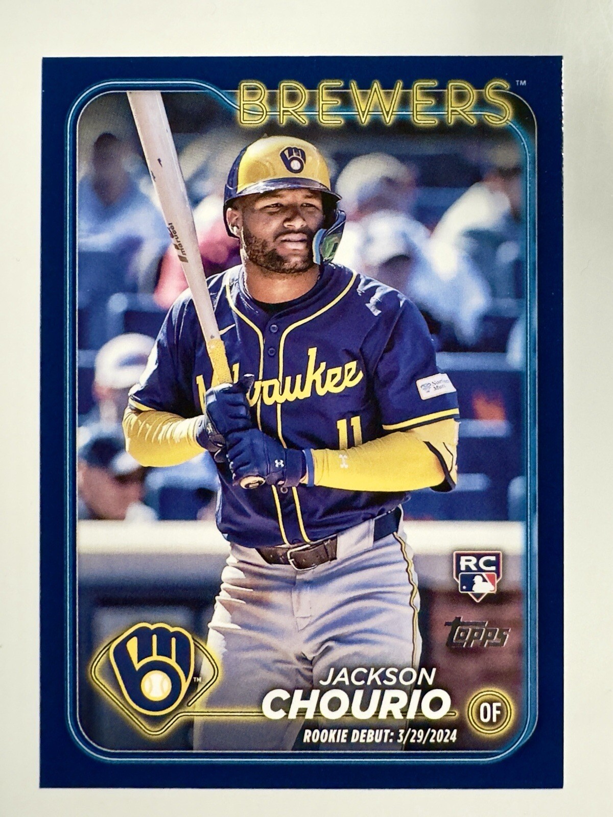 2024 Topps Update Jackson Chourio Royal Blue Rookie US155 Brewers