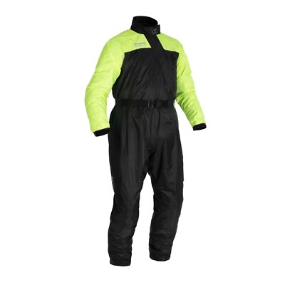 Oxford Rainseal Wasserdichte Motorrad Motorroller Scooter Überanzug Schwarz Fluo