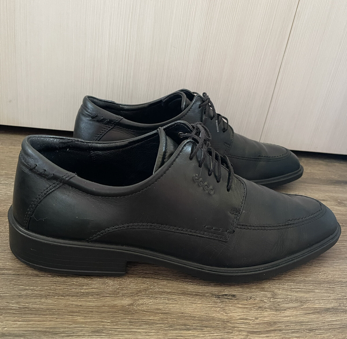 SAOLA Scarpe eleganti Oxford stringate Ecco 49514 da uomo in pelle nera tinta unita taglia 45 US 11 5