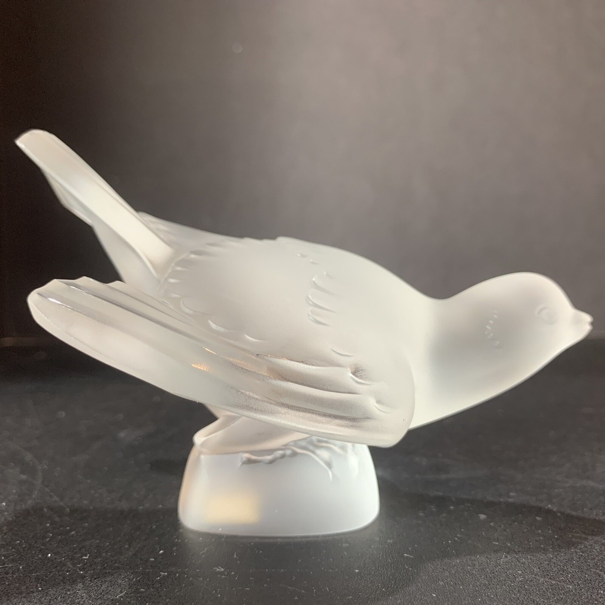OLD LALIQUE フロストクリスタル女性像と白鳥 OLD LALIQUE フロストクリスタル女性像と白鳥
