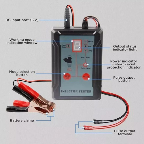 Universal Fuel Injector Tester Cleaner & Adapter DIY Cleaning Tools Kit Red Set - Picture 6 of 18
