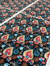  Colorful Corazon FABRIC FAT QUARTERS - 100% COTTON - 18" X 22