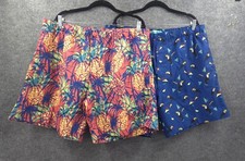 2 Pairs Joe Marlin Swim Trunks Mens 2XL Sapphire Sea / Drunken Watermelon NWT
