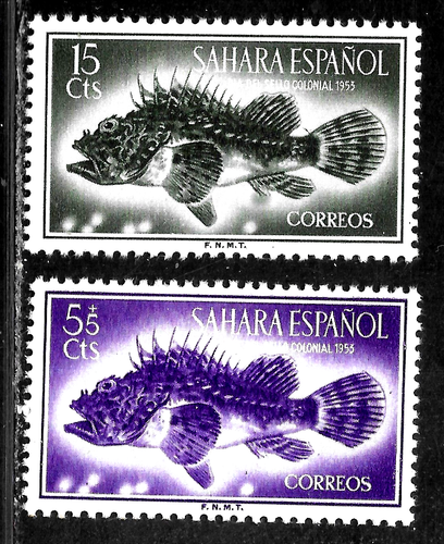 HICK GIRL-BEAUTIFUL MINT SPAINISH SAHARA SC#70 & B27 FISH X3605