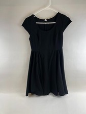 Old Navy Shirt Dress Women's Size Small Black Above Knee Short Sleeve Cap Sleeve