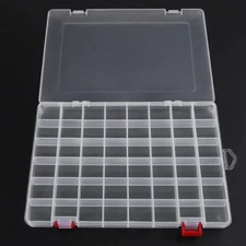 48 Compartments Plastic Storage Saver Box Organizer Case Nails Beads Jewelry