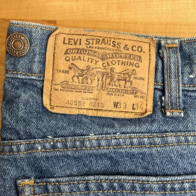 Vintage Levis 40552 Jeans Suspender Buttons 33x34 | eBay