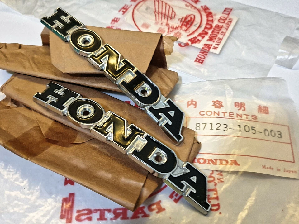 NOS OEM Honda TS50 DX TS50DX SL CL CB 175 350 100 CB125K3 Fuel Gas Tank Emblem — 第 4/4 张图片