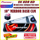 Pioneer 10 inch Mirror 2K Dash Camera Voice Control Touch Screen Dual Channel