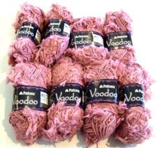 Lot of 8 Skeins Dusk Pink Yarn by Patons Voodoo - NEW  12 